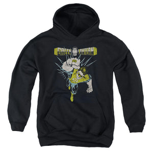 AN OFFCIALLY LICENSED GREEN LANTERN POWERFUL YOUTH HOODIE BLACK