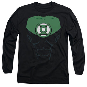 AN OFFCIALLY LICENSED GREEN LANTERN JON STEWART MEN'S LONG SLEEVE T-SHIRT BLACK