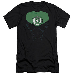 AN OFFCIALLY LICENSED GREEN LANTERN JON STEWART MEN'S PREMIUM SLIM FIT T-SHIRT BLACK
