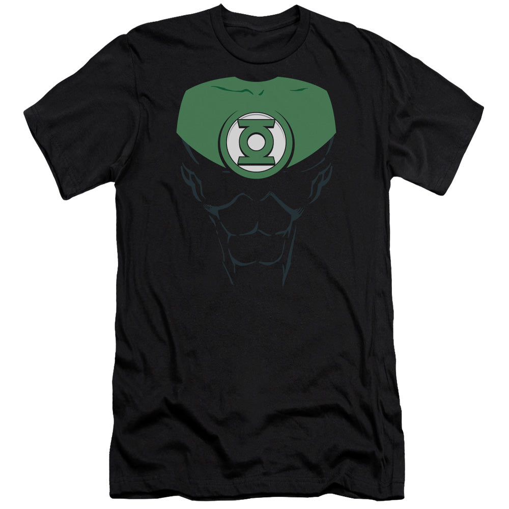 AN OFFCIALLY LICENSED GREEN LANTERN JON STEWART MEN'S PREMIUM SLIM FIT T-SHIRT BLACK