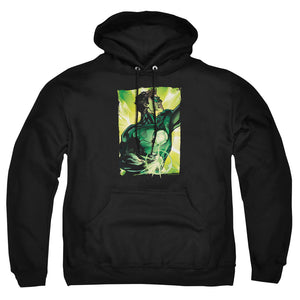 AN OFFCIALLY LICENSED GREEN LANTERN UP UP ADULT UNISEX PULLOVER HOODIE BLACK