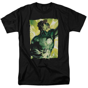 AN OFFCIALLY LICENSED GREEN LANTERN UP UP MEN'S REGULAR FIT T-SHIRT BLACK