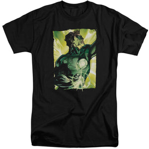 AN OFFCIALLY LICENSED GREEN LANTERN UP UP MEN'S TALL FIT T-SHIRT BLACK