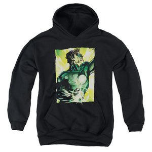 AN OFFCIALLY LICENSED GREEN LANTERN UP UP YOUTH HOODIE BLACK