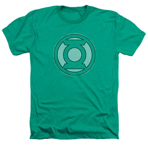 AN OFFCIALLY LICENSED GREEN LANTERN HAND ME DOWN MEN'S HEATHER T-SHIRT KELLY GREEN