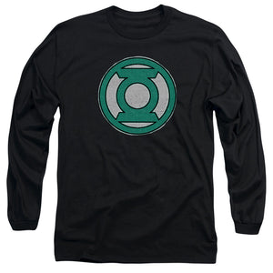AN OFFCIALLY LICENSED GREEN LANTERN HAND ME DOWN MEN'S LONG SLEEVE T-SHIRT BLACK