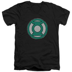 AN OFFCIALLY LICENSED GREEN LANTERN HAND ME DOWN MEN'S V-NECK T-SHIRT BLACK