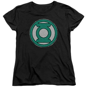 AN OFFCIALLY LICENSED GREEN LANTERN HAND ME DOWN WOMEN'S REGULAR FIT T-SHIRT BLACK