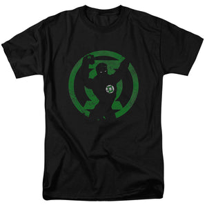 AN OFFCIALLY LICENSED DC GL SYMBOL KNOCKOUT MEN'S REGULAR FIT T-SHIRT BLACK