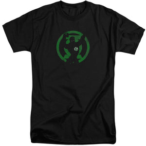 AN OFFCIALLY LICENSED DC GL SYMBOL KNOCKOUT MEN'S TALL FIT T-SHIRT BLACK