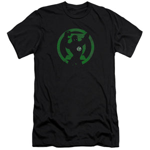 AN OFFCIALLY LICENSED DC GL SYMBOL KNOCKOUT MEN'S PREMIUM SLIM FIT T-SHIRT BLACK