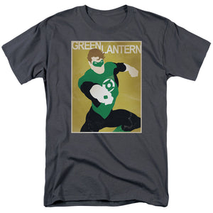 AN OFFCIALLY LICENSED DC SIMPLE GL POSTER MEN'S REGULAR FIT T-SHIRT CHARCOAL