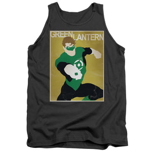 AN OFFCIALLY LICENSED DC SIMPLE GL POSTER ADULT UNISEX TANK TOP CHARCOAL