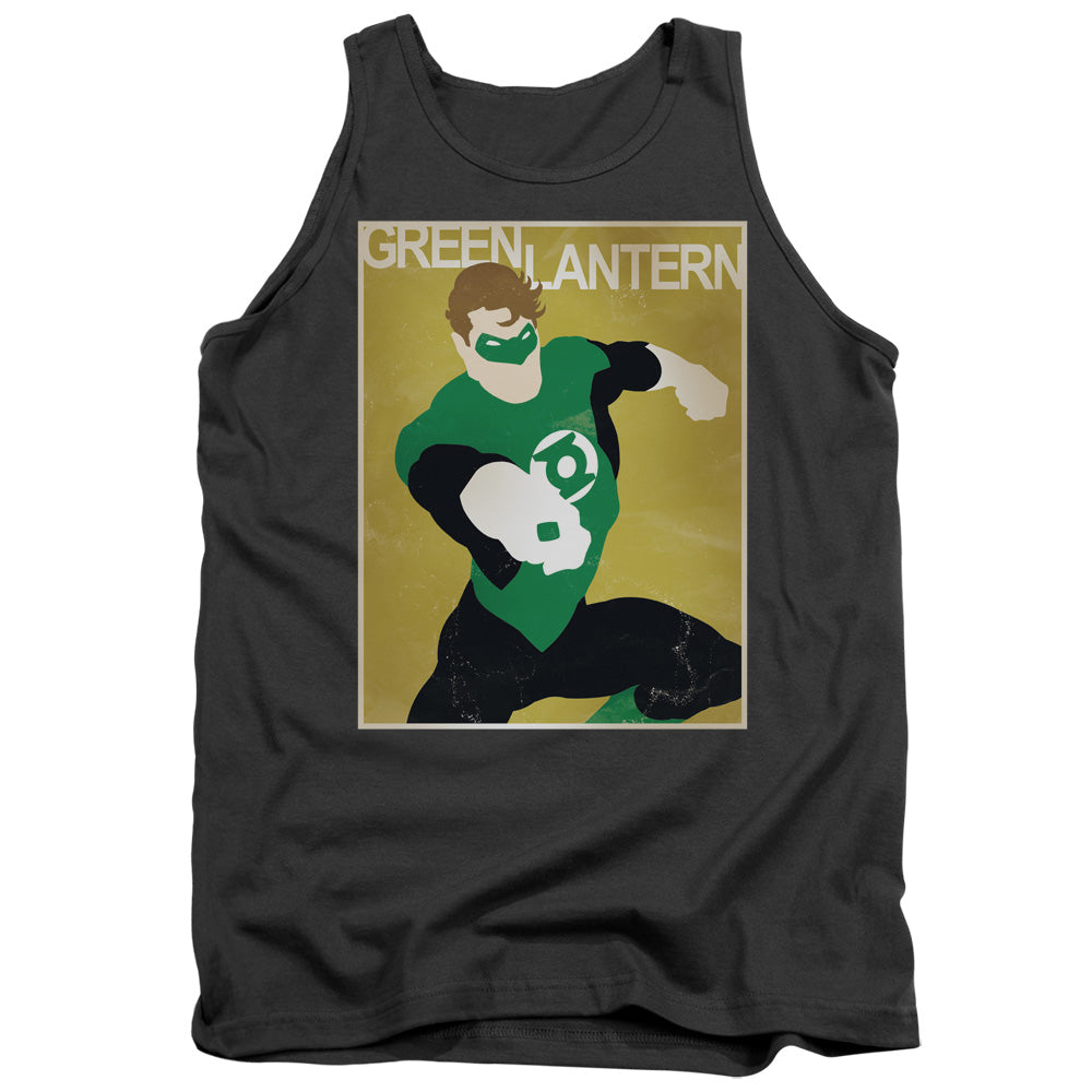 AN OFFCIALLY LICENSED DC SIMPLE GL POSTER ADULT UNISEX TANK TOP CHARCOAL