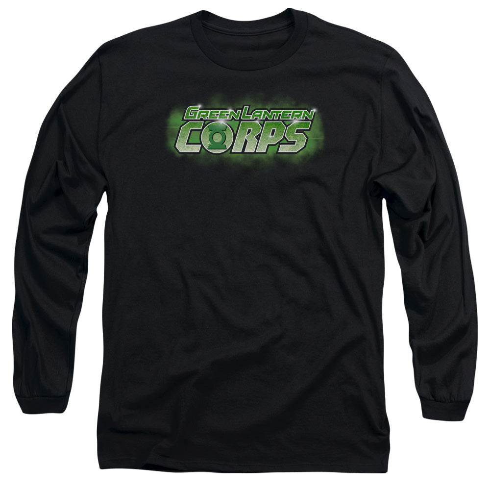 AN OFFCIALLY LICENSED GREEN LANTERN GL CORPS TITLE MEN'S LONG SLEEVE T-SHIRT BLACK
