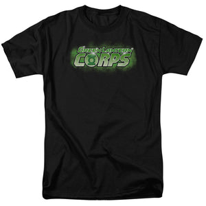AN OFFCIALLY LICENSED GREEN LANTERN GL CORPS TITLE MEN'S REGULAR FIT T-SHIRT BLACK