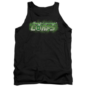 AN OFFCIALLY LICENSED GREEN LANTERN GL CORPS TITLE ADULT UNISEX TANK TOP BLACK