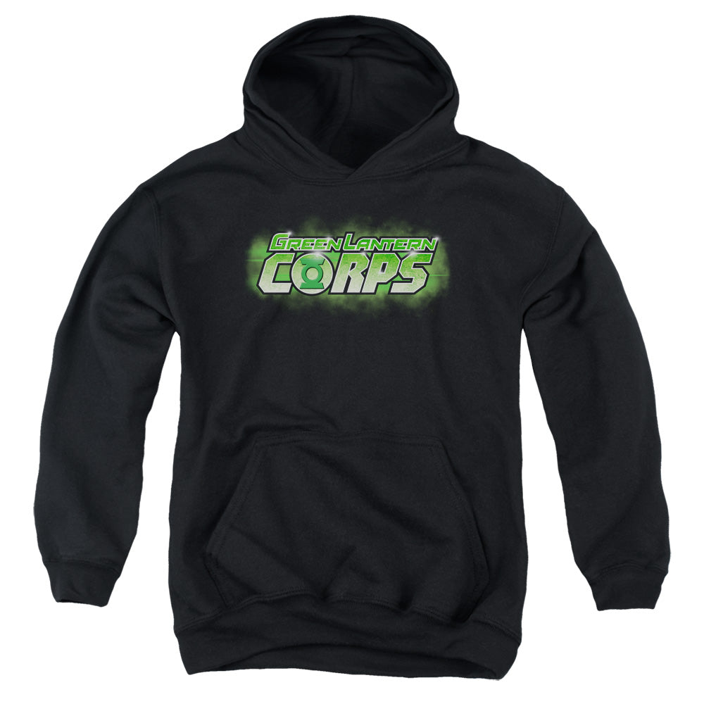 AN OFFCIALLY LICENSED GREEN LANTERN GL CORPS TITLE YOUTH HOODIE BLACK