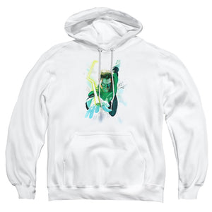 AN OFFCIALLY LICENSED GREEN LANTERN CLOUDS ADULT UNISEX PULLOVER HOODIE WHITE