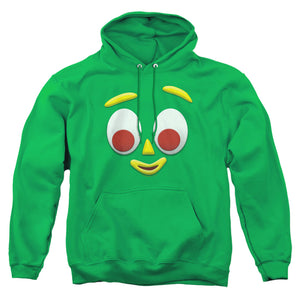 AN OFFCIALLY LICENSED GUMBY GUMBME ADULT UNISEX PULLOVER HOODIE KELLY GREEN