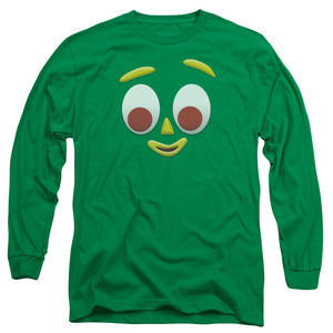 AN OFFCIALLY LICENSED GUMBY GUMBME MEN'S LONG SLEEVE T-SHIRT KELLY GREEN