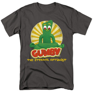 AN OFFCIALLY LICENSED GUMBY OPTIMIST MEN'S REGULAR FIT T-SHIRT CHARCOAL