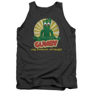 AN OFFCIALLY LICENSED GUMBY OPTIMIST ADULT UNISEX TANK TOP CHARCOAL