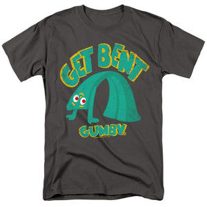AN OFFCIALLY LICENSED GUMBY GET BENT MEN'S REGULAR FIT T-SHIRT CHARCOAL