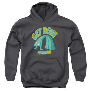 AN OFFCIALLY LICENSED GUMBY GET BENT YOUTH HOODIE CHARCOAL