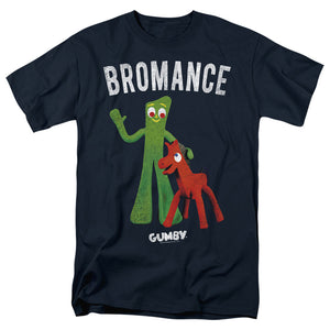 AN OFFCIALLY LICENSED GUMBY BROMANCE MEN'S REGULAR FIT T-SHIRT NAVY