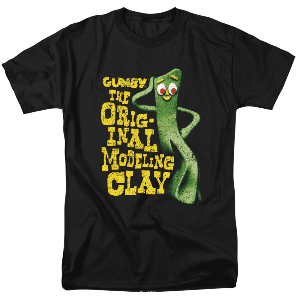 AN OFFCIALLY LICENSED GUMBY SO PUNNY MEN'S REGULAR FIT T-SHIRT BLACK
