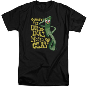 AN OFFCIALLY LICENSED GUMBY SO PUNNY MEN'S TALL FIT T-SHIRT BLACK