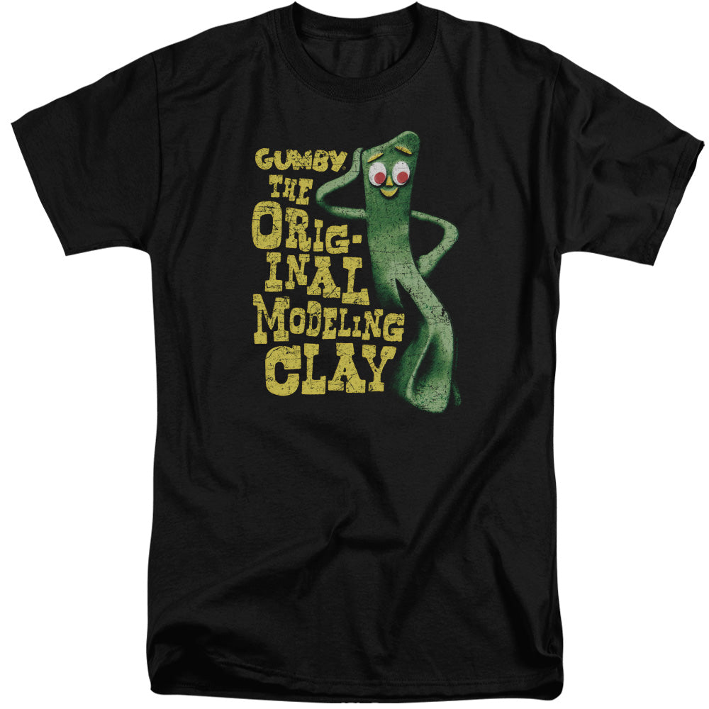 AN OFFCIALLY LICENSED GUMBY SO PUNNY MEN'S TALL FIT T-SHIRT BLACK