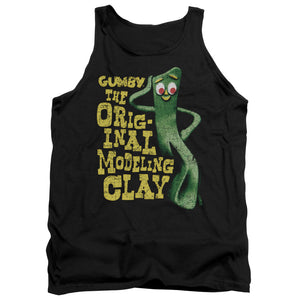 AN OFFCIALLY LICENSED GUMBY SO PUNNY ADULT UNISEX TANK TOP BLACK