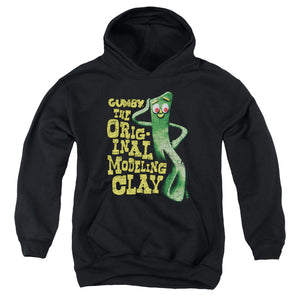 AN OFFCIALLY LICENSED GUMBY SO PUNNY YOUTH HOODIE BLACK