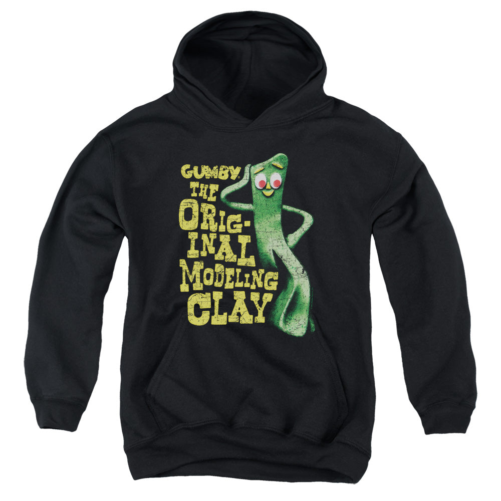 AN OFFCIALLY LICENSED GUMBY SO PUNNY YOUTH HOODIE BLACK