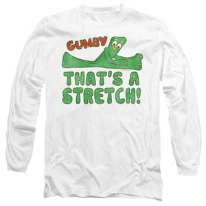 AN OFFCIALLY LICENSED GUMBY THAT’S A STRETCH MEN'S LONG SLEEVE T-SHIRT WHITE