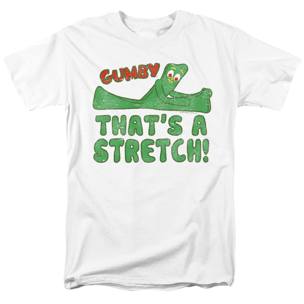AN OFFCIALLY LICENSED GUMBY THAT’S A STRETCH MEN'S REGULAR FIT T-SHIRT WHITE