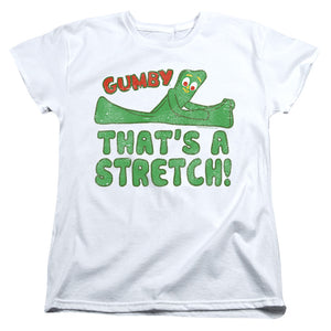 AN OFFCIALLY LICENSED GUMBY THAT’S A STRETCH WOMEN'S REGULAR FIT T-SHIRT WHITE