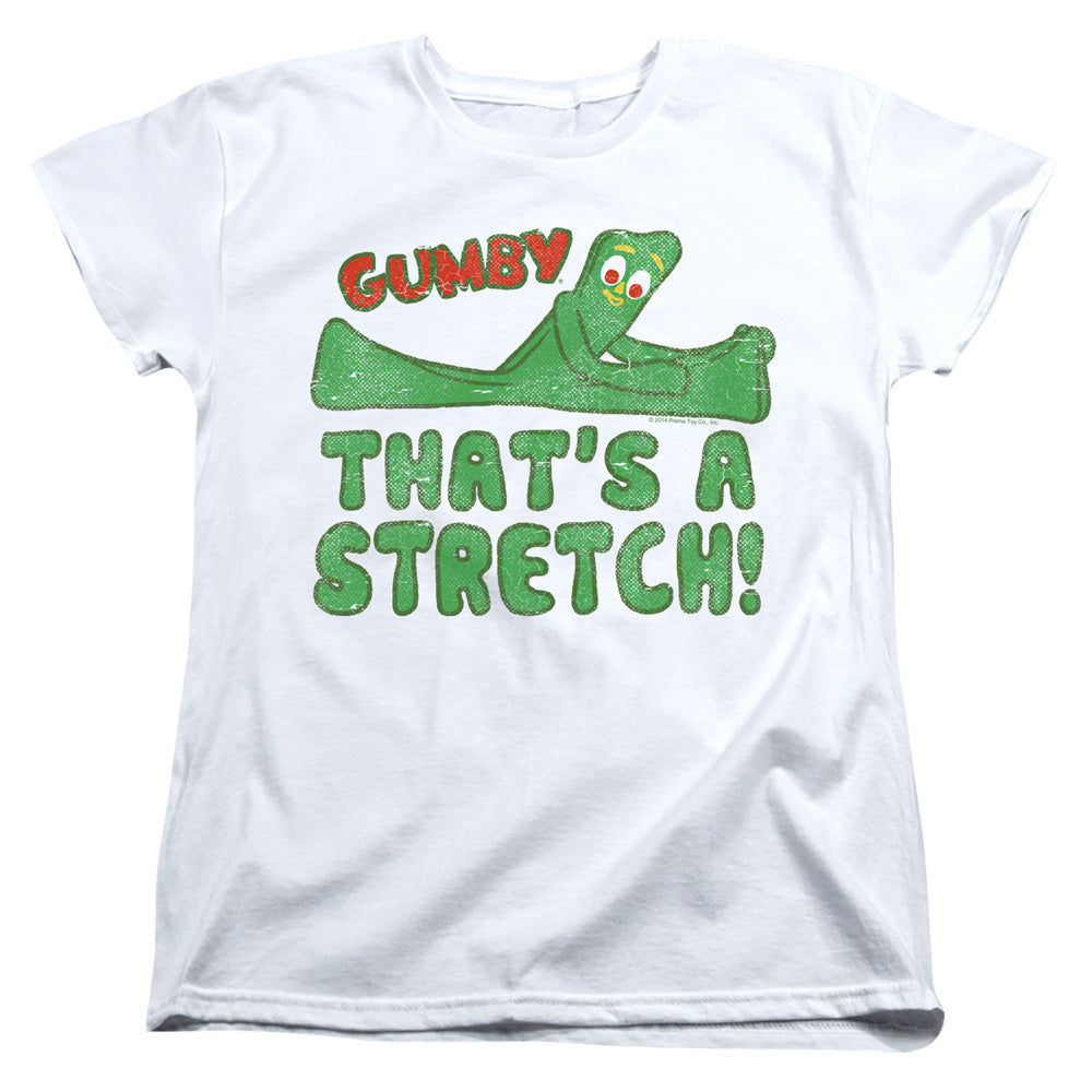 AN OFFCIALLY LICENSED GUMBY THAT’S A STRETCH WOMEN'S REGULAR FIT T-SHIRT WHITE