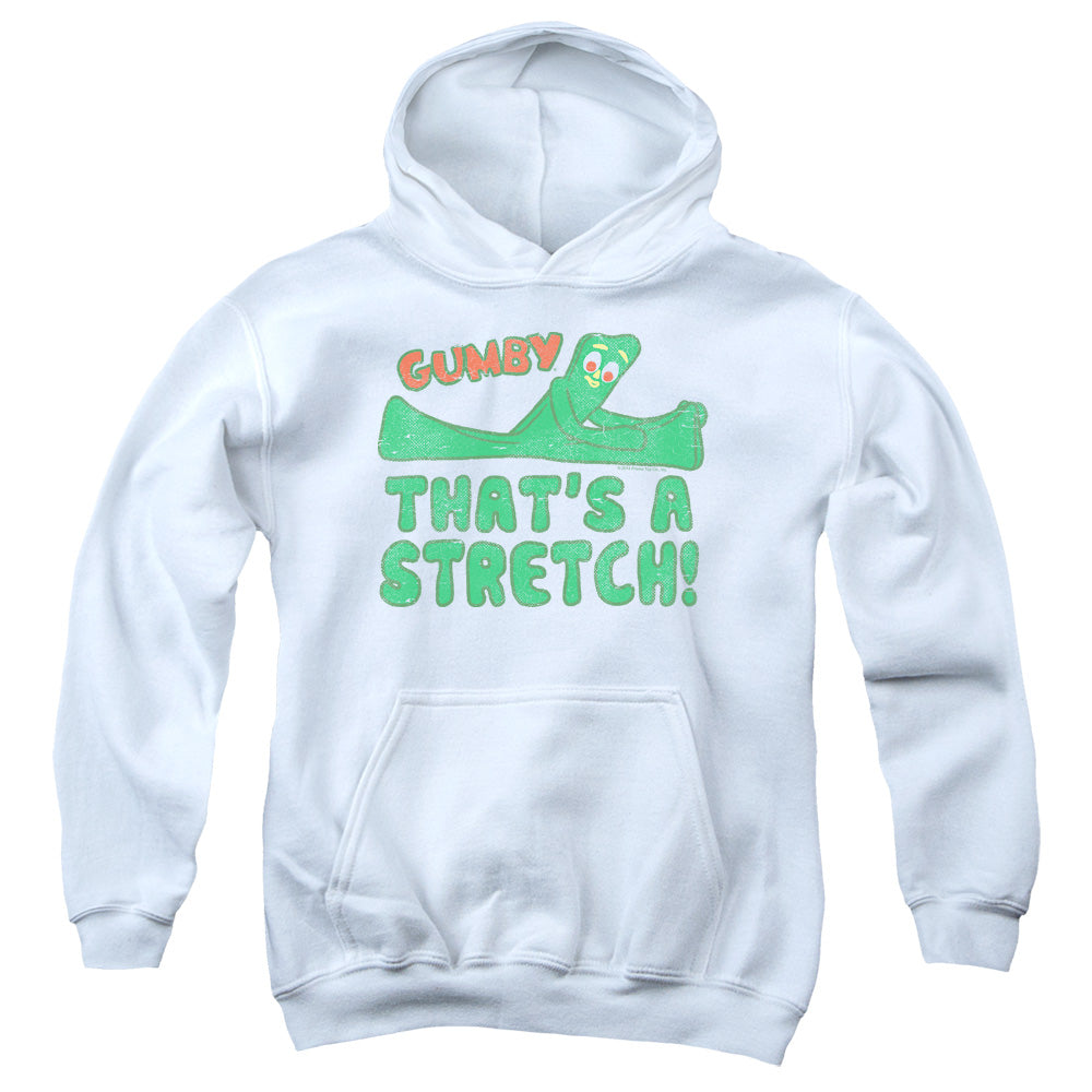 AN OFFCIALLY LICENSED GUMBY THAT’S A STRETCH YOUTH HOODIE WHITE