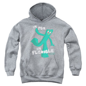 AN OFFCIALLY LICENSED GUMBY FLEX YOUTH HOODIE ATHLETIC HEATHER
