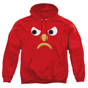 AN OFFCIALLY LICENSED GUMBY BLOCKHEAD G ADULT UNISEX PULLOVER HOODIE RED