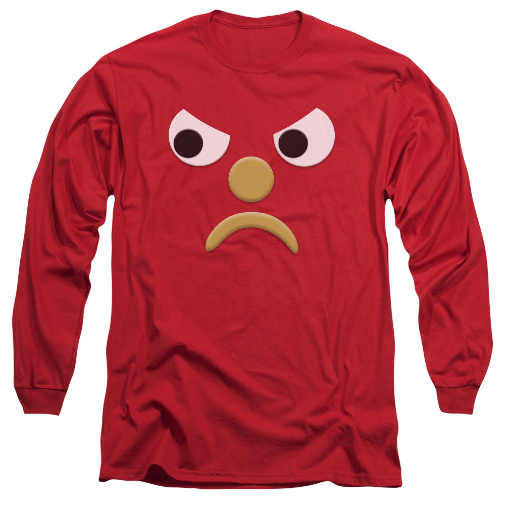 AN OFFCIALLY LICENSED GUMBY BLOCKHEAD G MEN'S LONG SLEEVE T-SHIRT RED