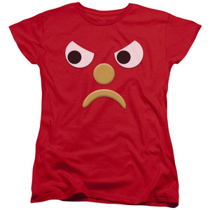 AN OFFCIALLY LICENSED GUMBY BLOCKHEAD G WOMEN'S REGULAR FIT T-SHIRT RED