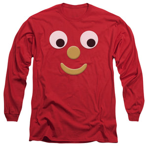 AN OFFCIALLY LICENSED GUMBY BLOCKHEAD J MEN'S LONG SLEEVE T-SHIRT RED