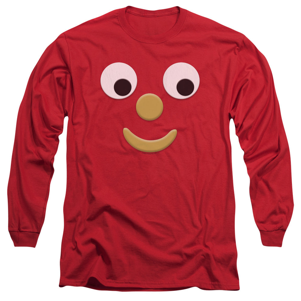 AN OFFCIALLY LICENSED GUMBY BLOCKHEAD J MEN'S LONG SLEEVE T-SHIRT RED