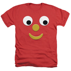 AN OFFCIALLY LICENSED GUMBY BLOCKHEAD J MEN'S HEATHER T-SHIRT RED