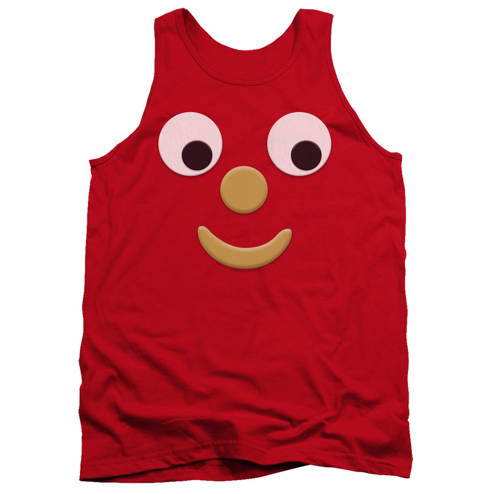 AN OFFCIALLY LICENSED GUMBY BLOCKHEAD J ADULT UNISEX TANK TOP RED