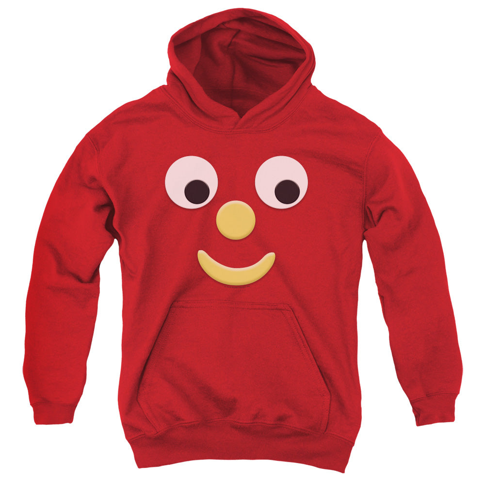 AN OFFCIALLY LICENSED GUMBY BLOCKHEAD J YOUTH HOODIE RED